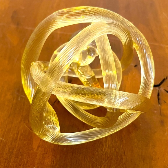 Zanetti Murano Twisted Rope Knot Sculpture Paperweight Italy Art Glass - Picture 2 of 7